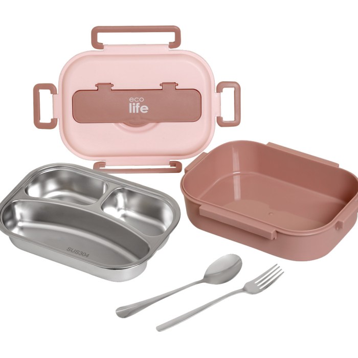 Ecolife φαγητοδοχείο με πηρούνι και κουτάλι