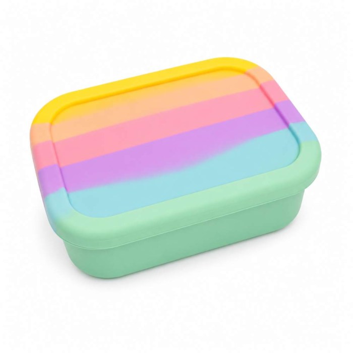 Rainbow φαγητοδοχείο σιλικόνης με χωρίσματα
