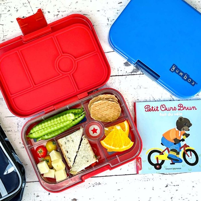 Μπλε Φαγητοδοχείο Yumbox με τερατάκια